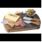 Plateau à fromages en marbre noir avec couteaux