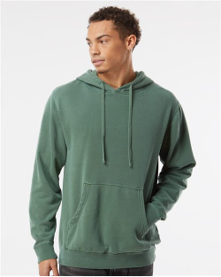 Molleton à capuchon mi-léger teinture par pigment unisexe