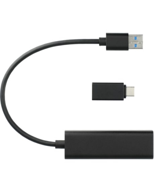 Hub USB 3.0 à 4 ports en aluminium avec adaptateur de type C Hub USB 3.0 à 4 ports en aluminium avec adaptateur de type C