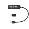 Hub USB 3.0 à 4 ports en aluminium avec adaptateur de type C