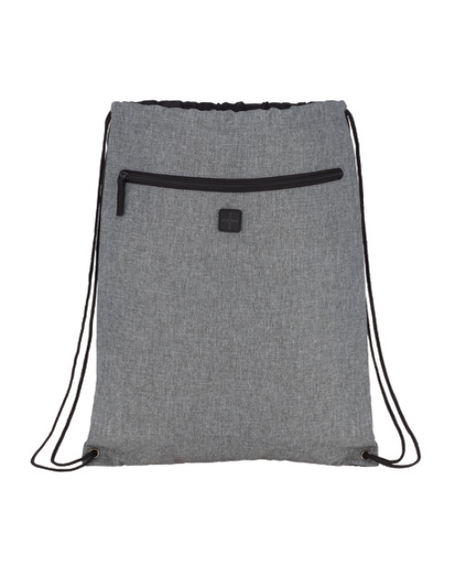 Sac de sport à cordon de serrage graphite avec port pour écouteurs Sac de sport à cordon de serrage graphite avec port pour écouteurs