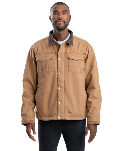 Veste de travail unisexe vintage délavée doublée de sherpa Veste de travail unisexe vintage délavée doublée de sherpa